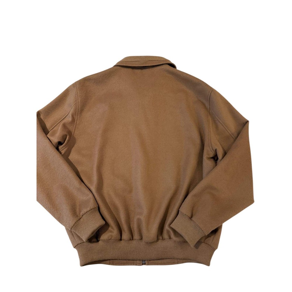 Daniel Cremieux Signature Collection Alpaca Wool Bomber Jacket Tan Camel Large L - Picture 4 of 8
